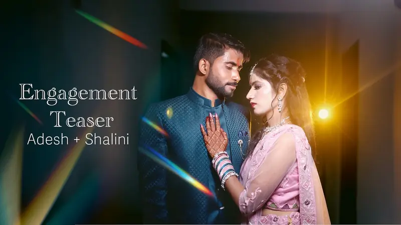 Still from Engagement Teaser · Adesh & Shalini